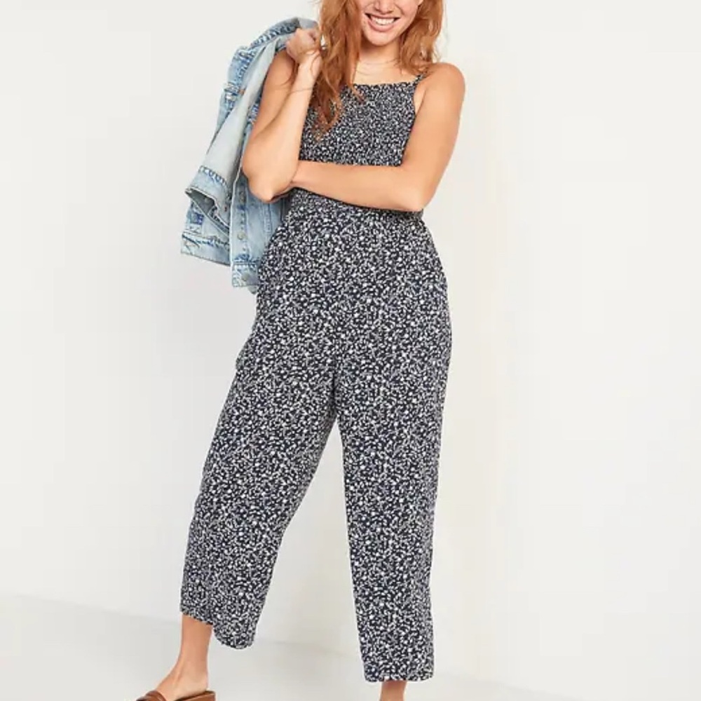 Old Navy Smocked Cami Wide Leg Jumpsuit
